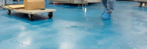 blue commercial flooring